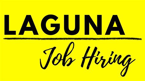 Laguna Jobs, Employment .